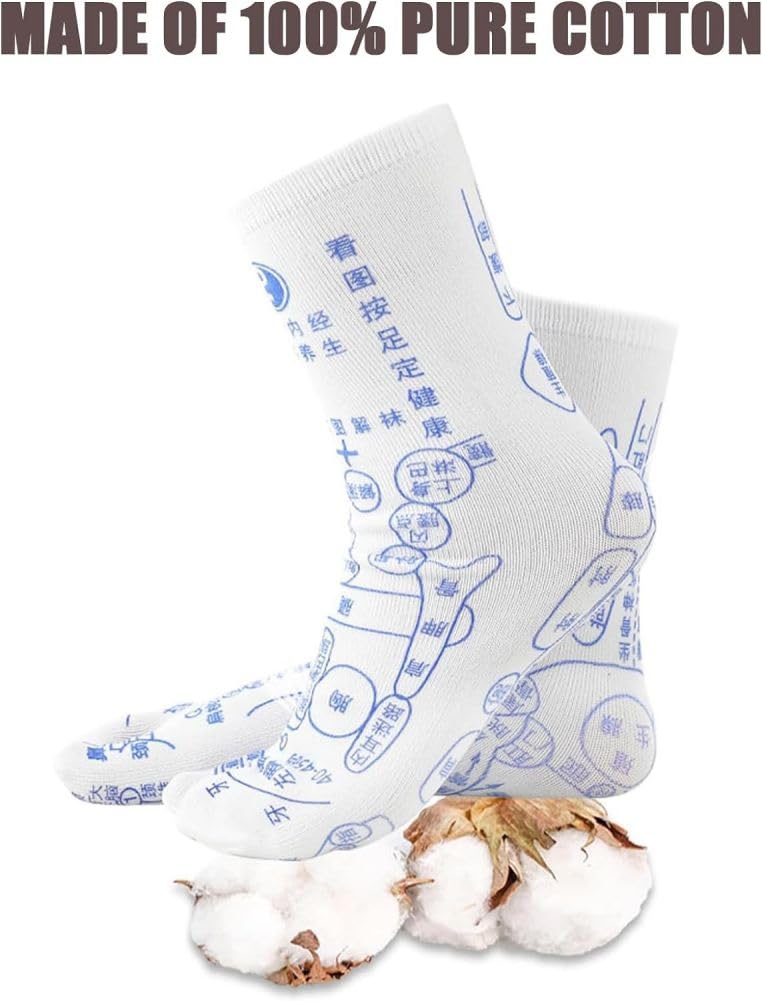 2024 New Reflexology Socks Set with Massage Tool & Pressure Points - Acupressure Foot Massage Socks for Men (Size 40-45, 1 Pair) - Perfect for Relaxation, Pain Relief & Home Spa Therapy