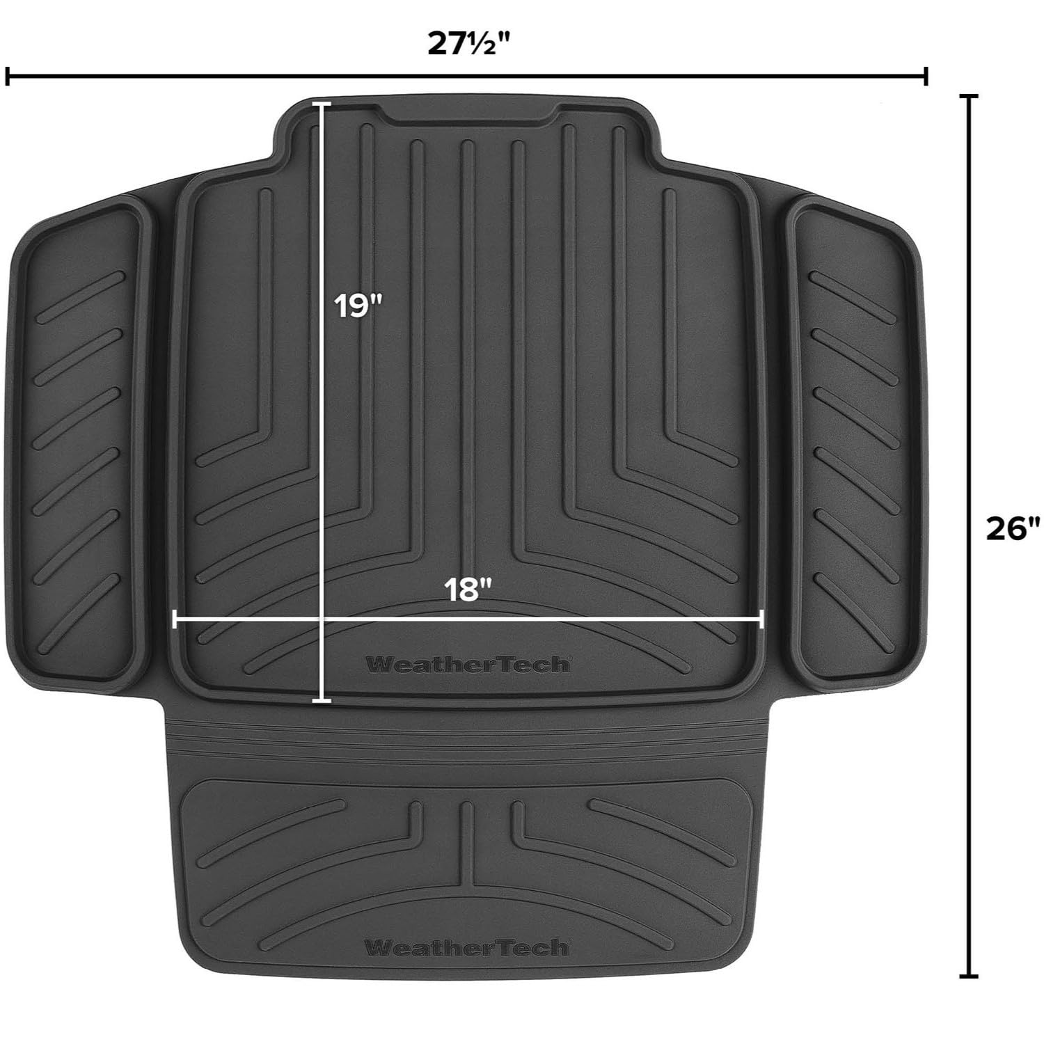 WeatherTech Child Car Seat Protector - Heavy Duty Car Seat Mat for Kids, Universal Fit, Waterproof & Non-Slip, Gray - Perfect for SUVs, Minivans & Sedans to Protect Leather & Cloth Seats
