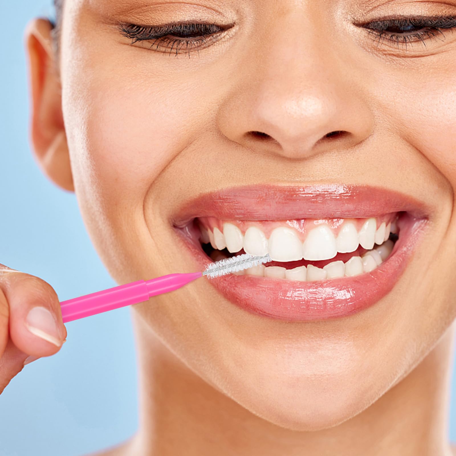 100 Pack Interdental Brushes for Braces - Dental Floss Picks for Teeth Cleaning, Orthodontic Flossers with 5 Color Options | Perfect for Braces Care, Oral Hygiene & On-the-Go Dental Cleaning
