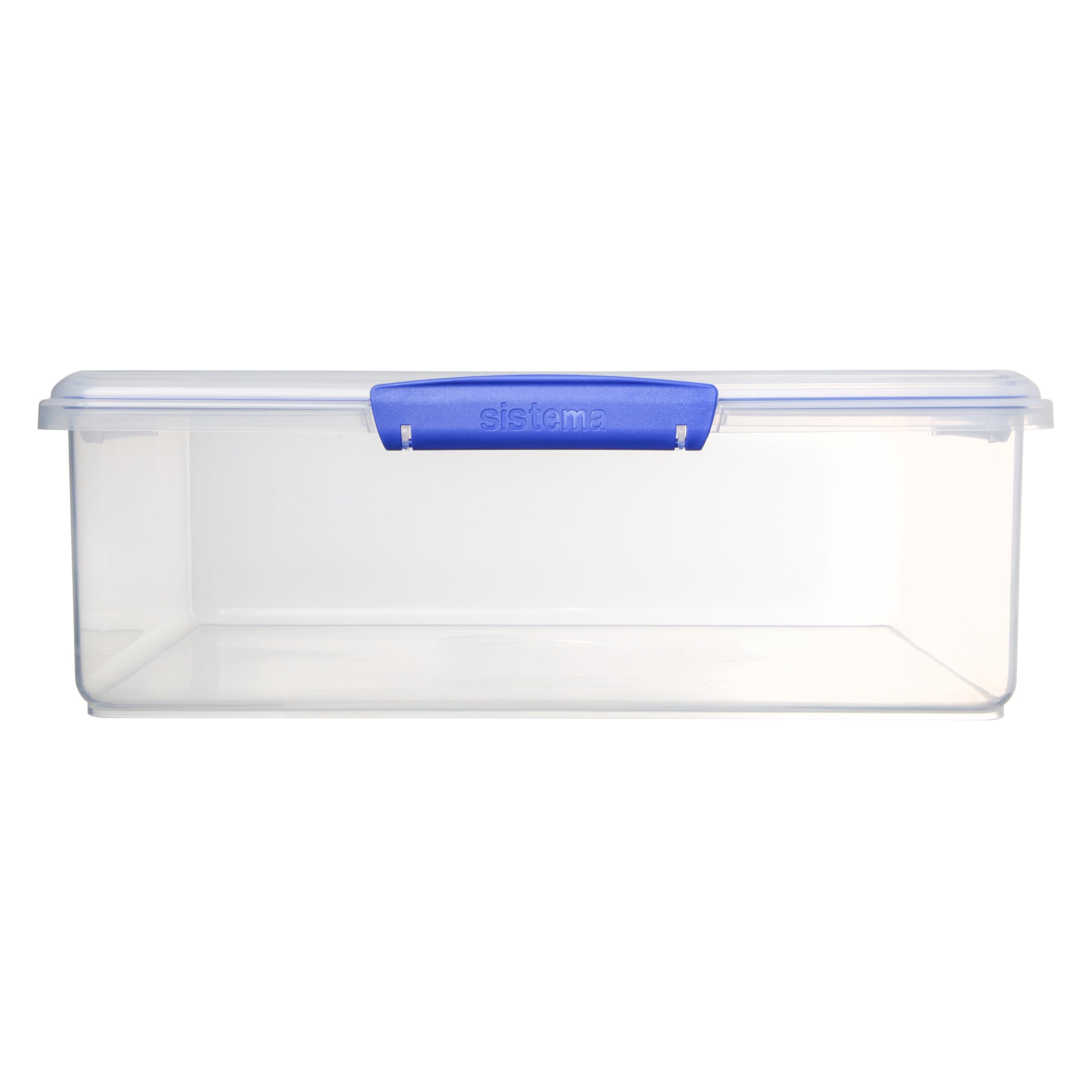 Sistema KLIP IT 7L Food Storage Container | Stackable, Airtight Plastic Food Box with Lid for Fridge & Freezer | BPA-Free, Blue Clips | 1 Count | Perfect for Meal Prep, Leftovers & Pantry Organization