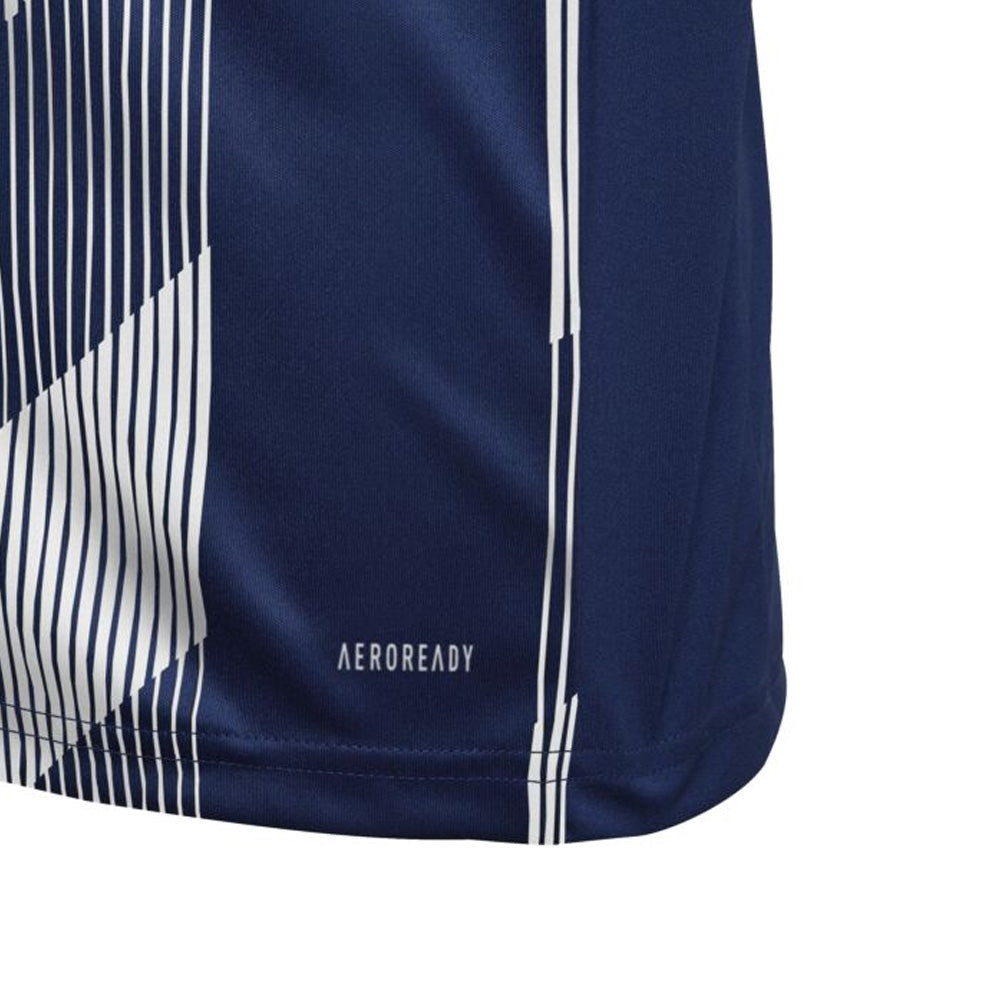 Adidas Youth Striped 19 Soccer Jersey - Navy/White - Lightweight Breathable Football Shirt for Kids - Perfect for Training, Matches & Team Sports