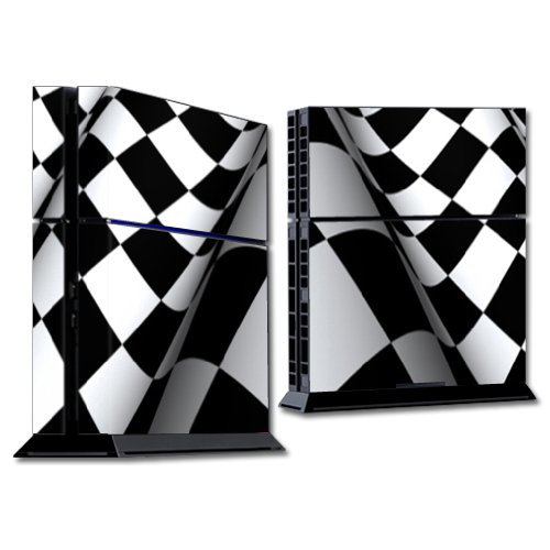 MightySkins Custom Skin Wrap Sticker for Sony PlayStation 4 (PS4) Console - Durable Checkered Flag Design - Perfect for Gaming Setups & Personalization