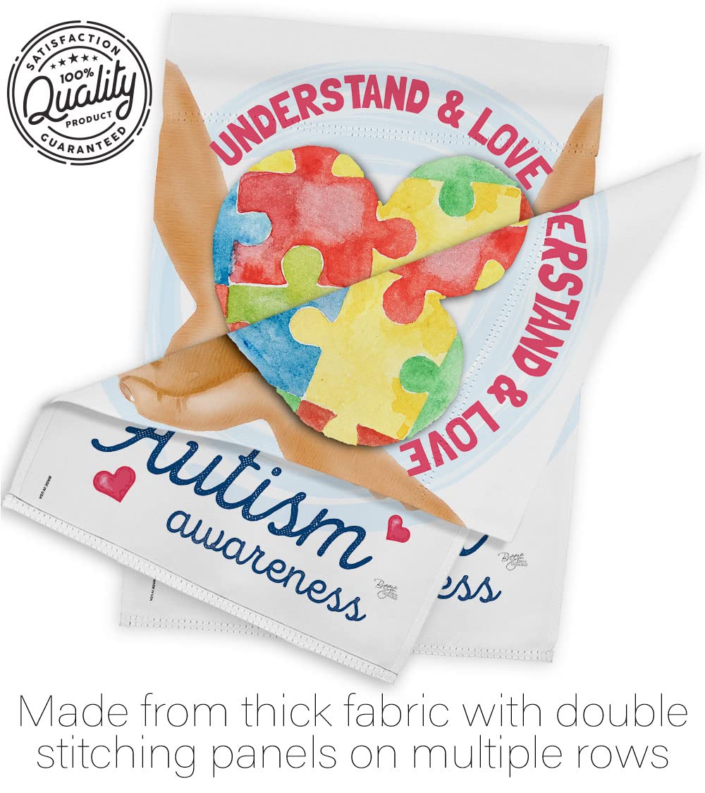 Autism Awareness House Flag 28x40in - Inspirational Support Decor for Outdoor & Indoor