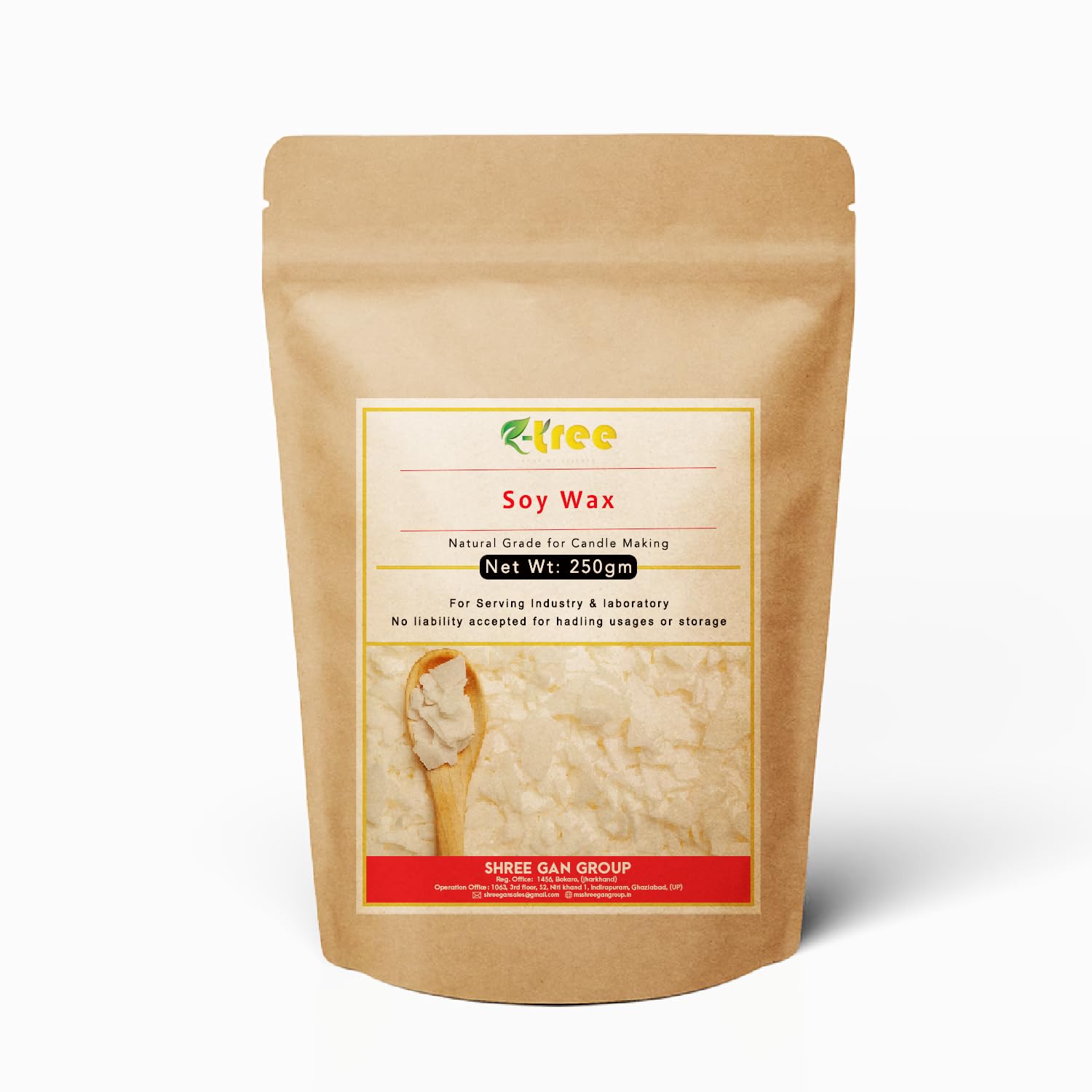 Premium 100% Natural Soy Wax for Candle Making - 250g R-Tree Grade | Vegan, Eco-Friendly Candle Wax | Perfect for DIY Candles, Wax Melts & Home Fragrance Projects