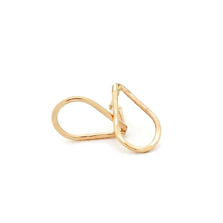 Hammered Teardrop Stud Earrings in Gold - Dainty Boho Jewelry for Women, Perfect for Everyday Wear & Special Occasions