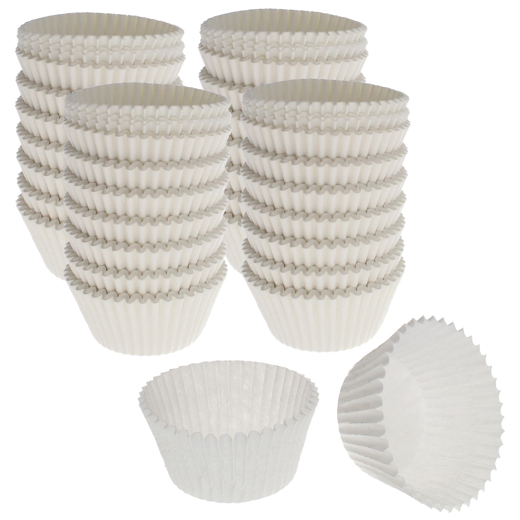 Cybrtrayd 1000-Pack No.6 White Glassine Candy Cups - Perfect for Chocolate, Candy, Baking & Party Favors