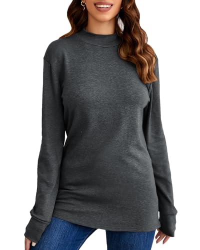 Mock Neck - Sweater - Dark Grey