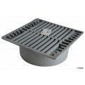 773 NDS 7 Square Grate in Gray - Durable Catch Basin Cover for Stormwater Drainage & Landscaping Use