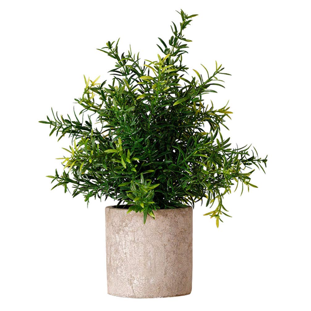 Yardwe Artificial Potted Plants - Mini Fake Eucalyptus Greenery Decor for Home, Office, Table - Realistic Faux Plant Arrangement for Desk, Shelf, Living Room & Bathroom Decor