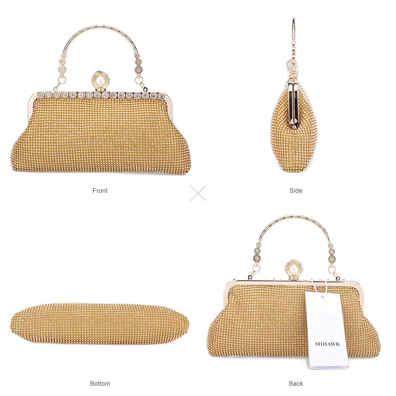 Mihawk Women's Evening Clutch Purses & Handbags - Elegant Party Clutches, Wedding Bags & Formal Event Accessories for Women | Perfect for Weddings, Galas, Prom & Special Occasions