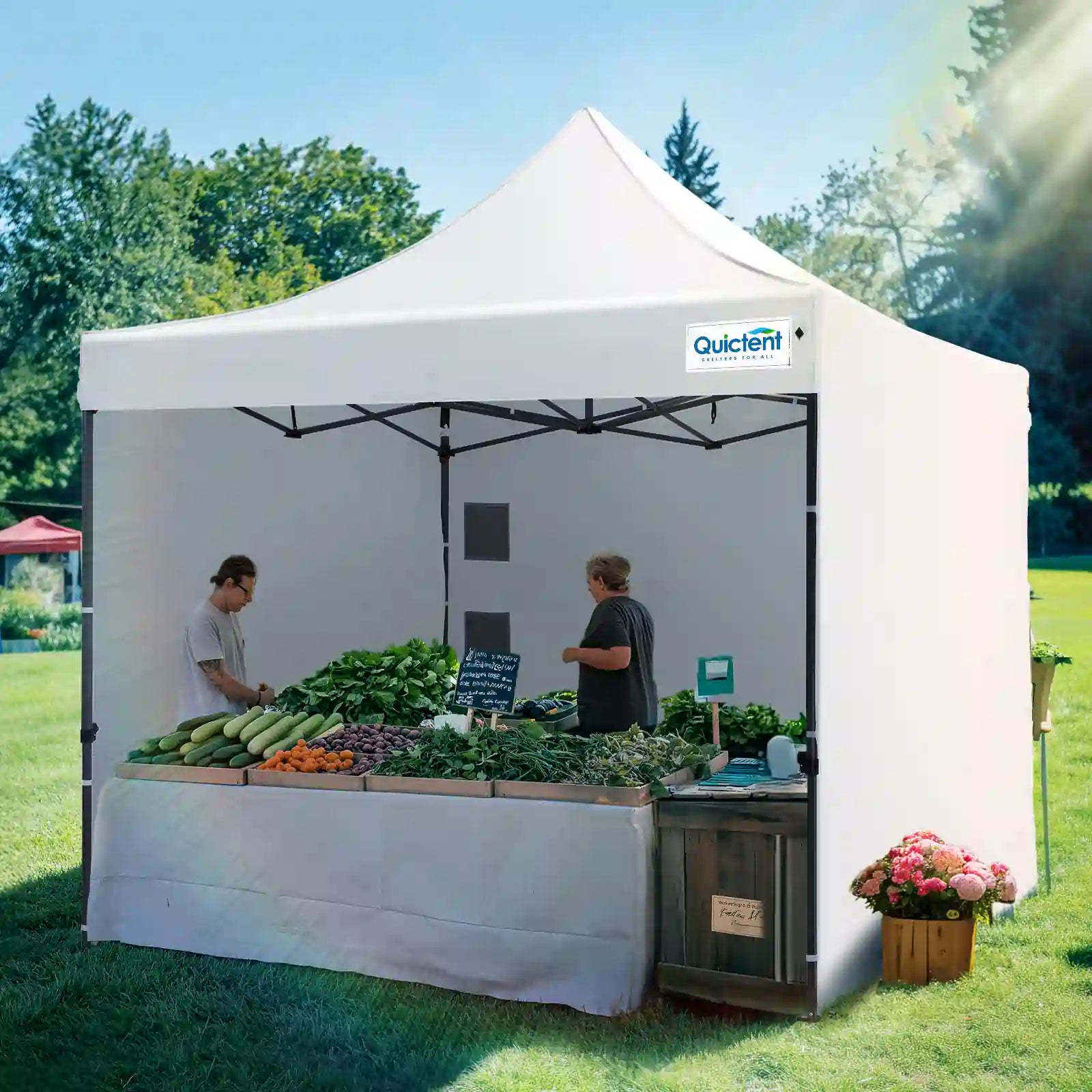 Heavy Duty Commercial Pop Up Canopy Tent - Waterproof Instant Shelter for Outdoor Events, Parties, Markets & Camping