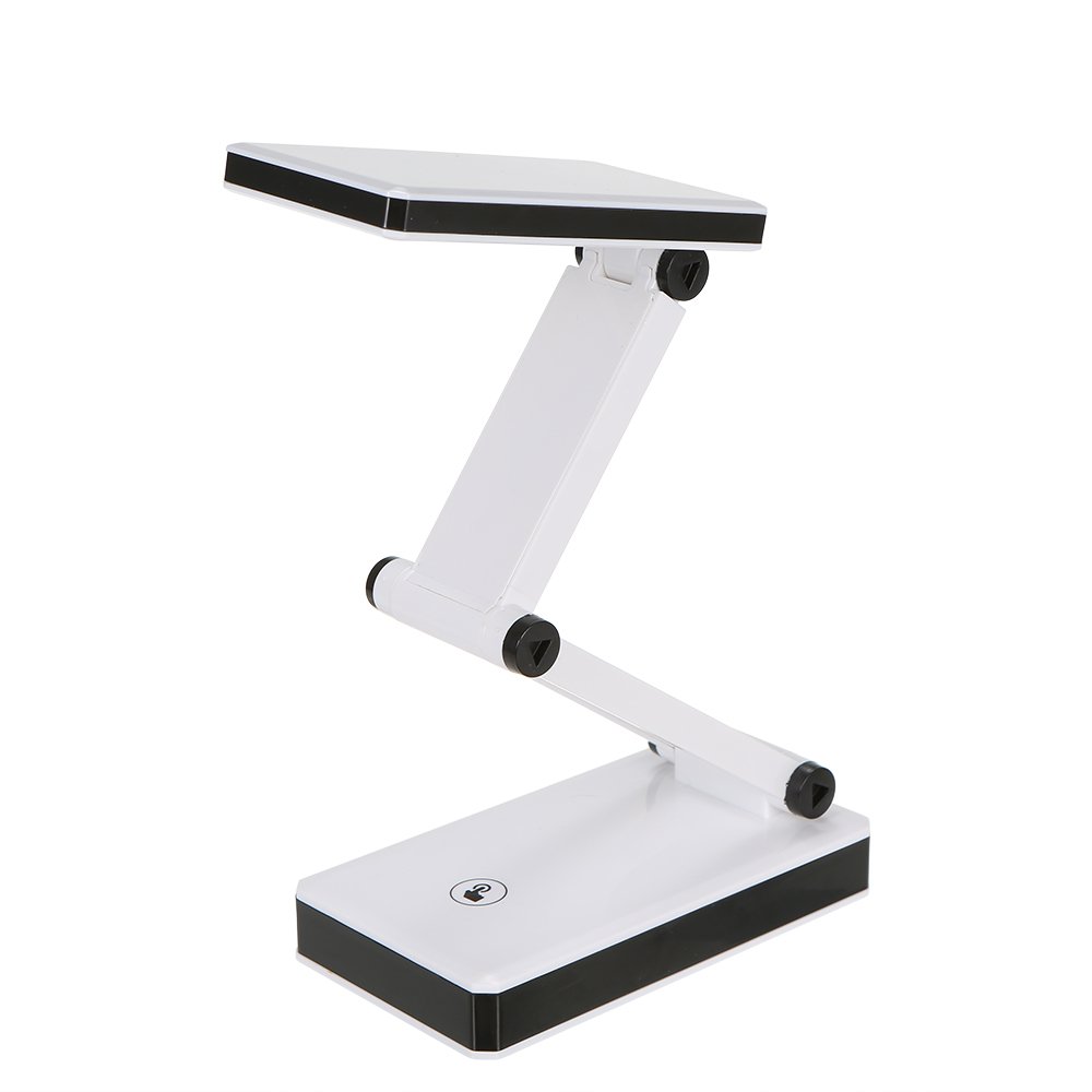 Foldable LED Desk Lamp with Touch Control - 3 Brightness Levels, USB & Battery Powered - Portable Reading Light for Travel, Study, Home Office & School - Perfect for Night Reading, Working & Studying in Bed or Desk