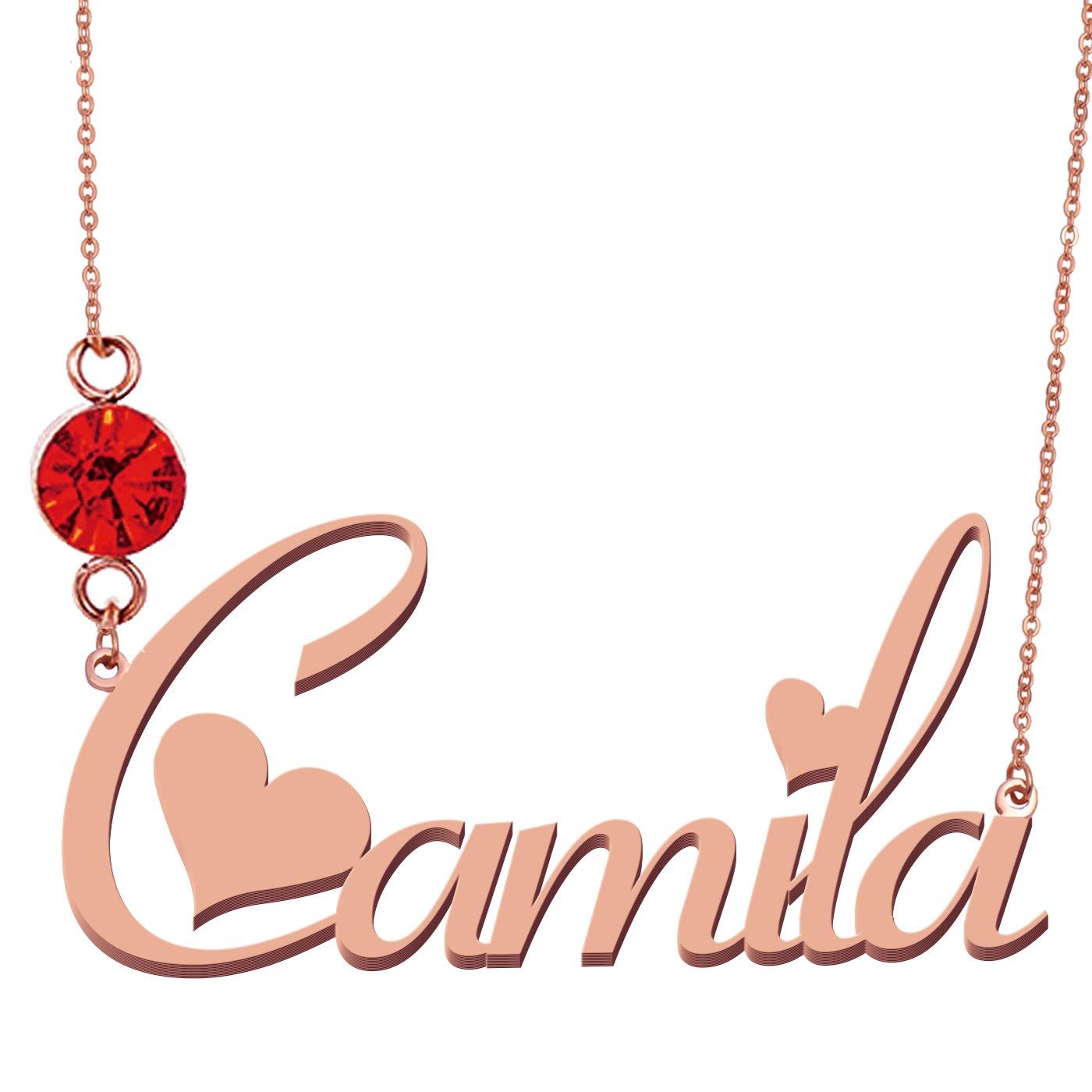 HUAN XUN Custom Name Necklace with Birthstone Charm - Personalized Jewelry Gift for Women, Mom, Girlfriend - Perfect for Birthdays, Anniversaries & Special Occasions