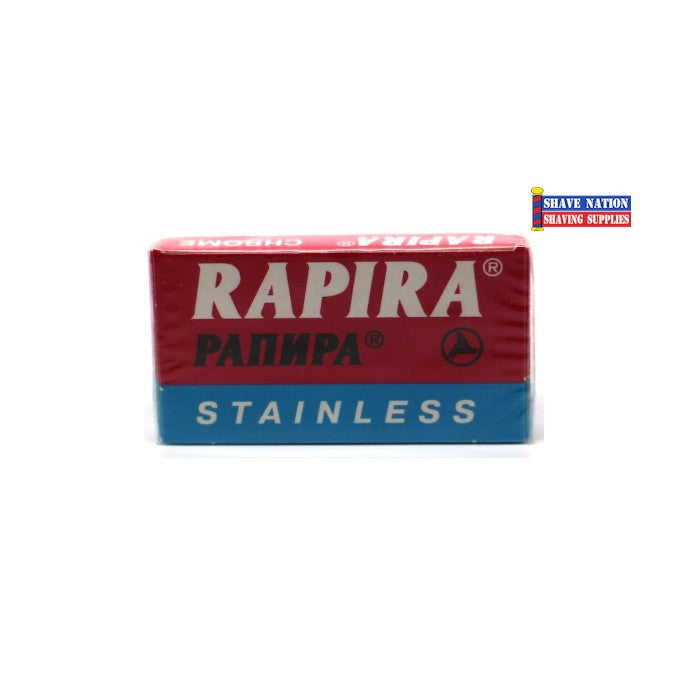 Rapira Premium Stainless Steel Double Edge Razor Blades - 5 Pack (10 Blades) for Smooth Shaving - Perfect for Men's Facial Hair & Women's Leg Shaving at Home or Travel