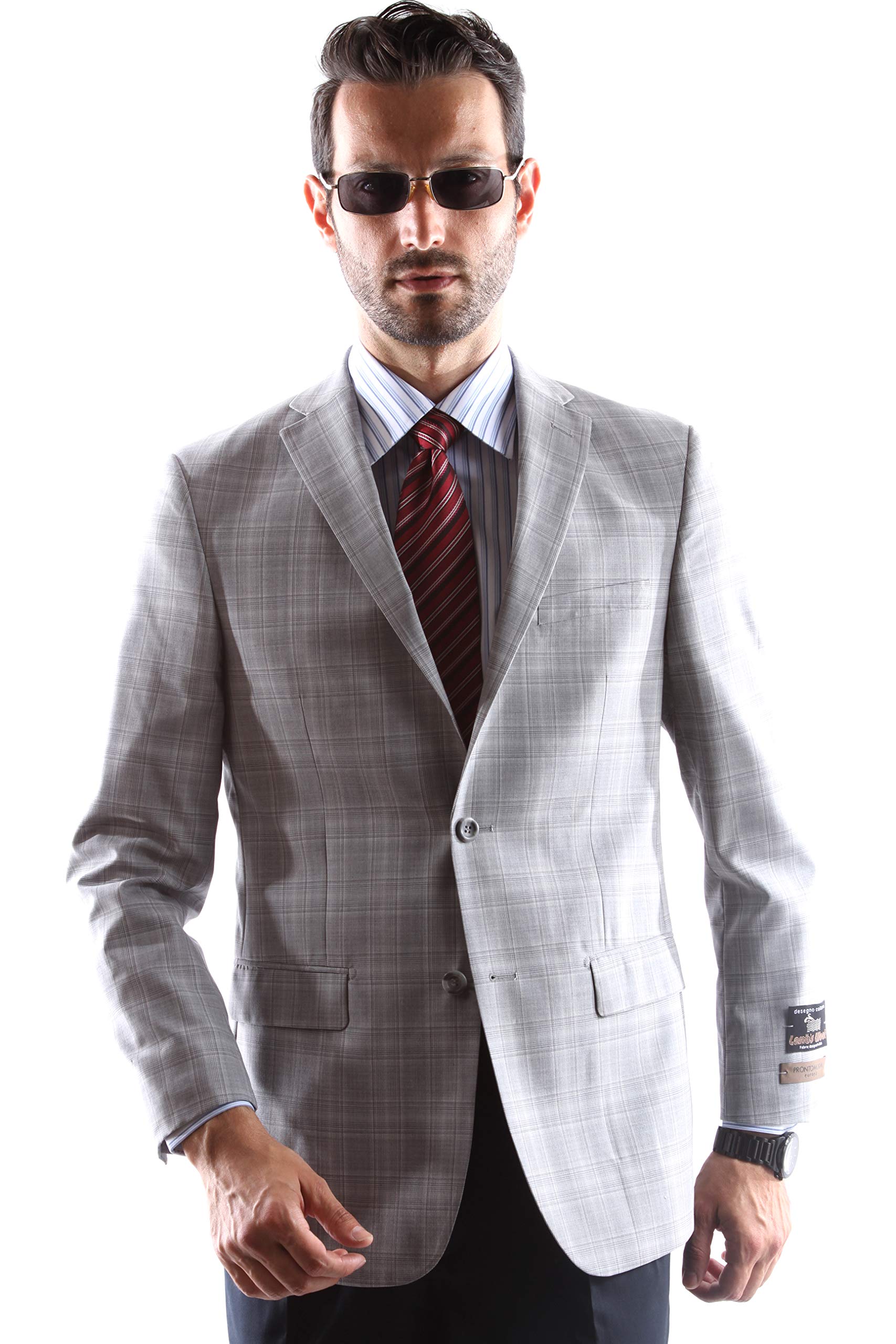 Premium Men's 100% Wool Two-Button Sport Coat for Business & Formal Occasions | Breathable & Comfortable Blazer for Office, Weddings & Special Events