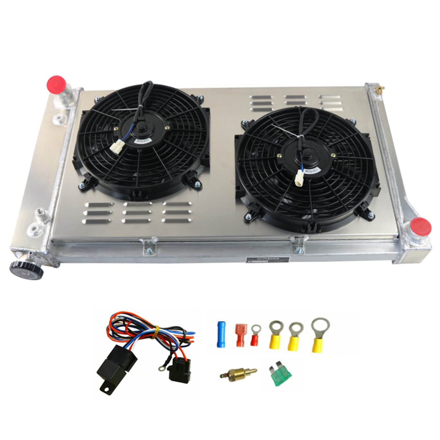 High-Performance 3 Row Aluminum Radiator with Dual 12