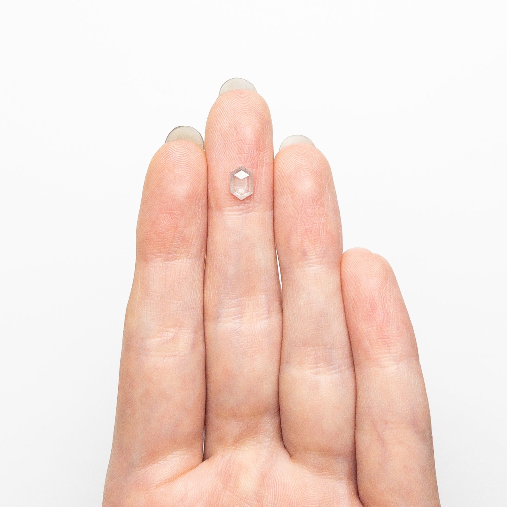 0.64ct Natural Hexagon Rose Cut Loose Gemstone 6.83x4.56x2.18mm for Jewelry Making - Perfect for Engagement Rings, Earrings & Necklaces