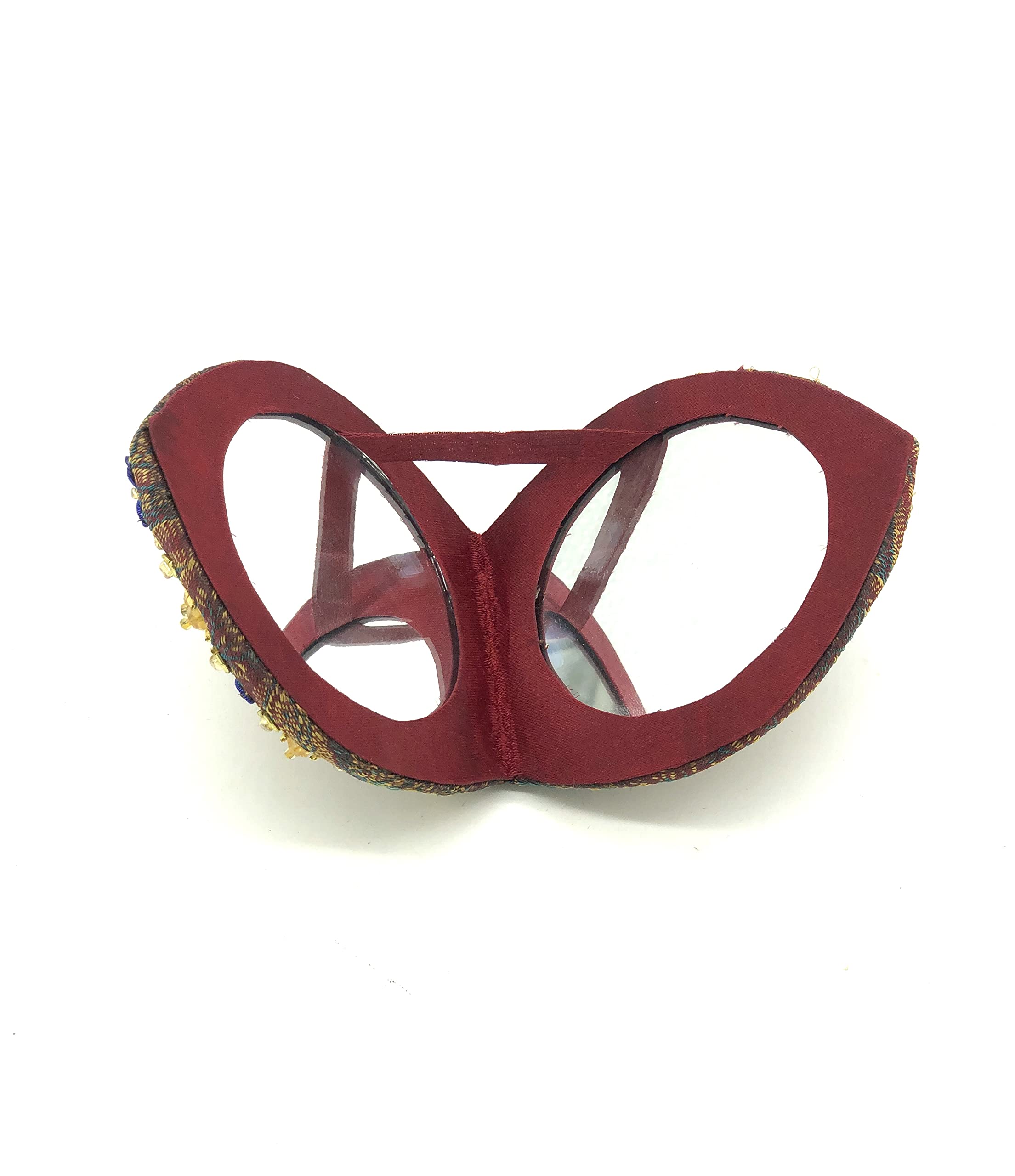 Purple Heart-Shaped Banarasi Zardozi Hand Mirror - Double Sided Folding Compact Travel Mirror with Magnifier for Makeup | Elegant Indian Handcrafted Gift for Women, Girls (Bridal, Purse, Cosmetic Use)