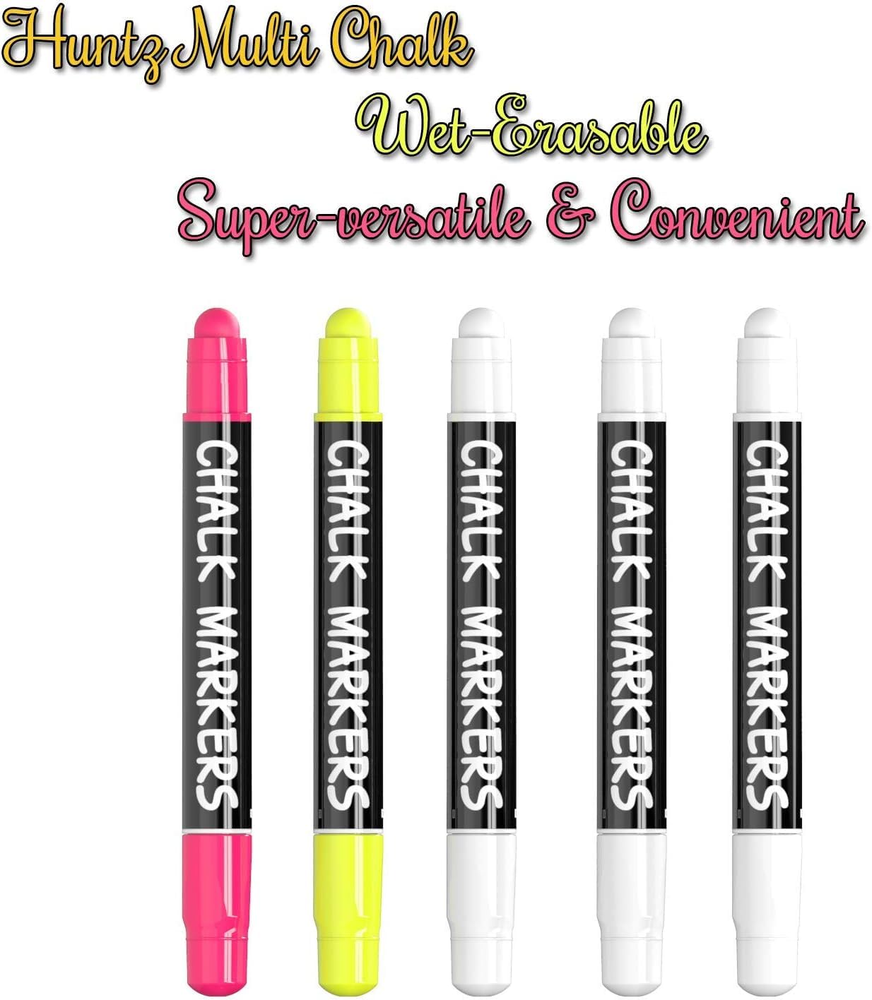 Dustless Chalk with Microfiber Eraser - Washable & Reusable Non-Toxic Chalk for Kids, Teachers & Artists - Perfect for Classroom, Home & Outdoor Use