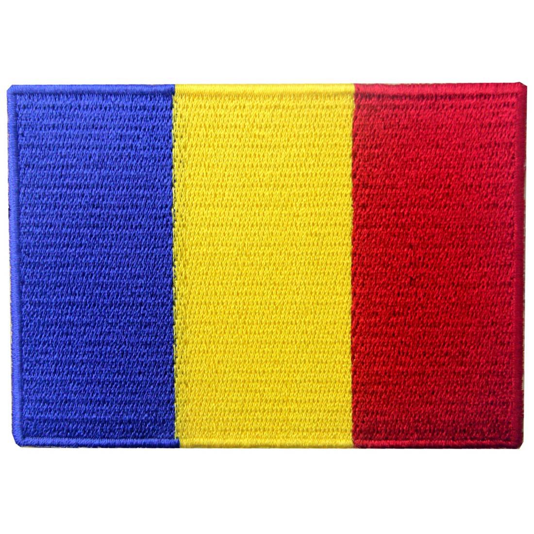 Romanian Flag Patch - Embroidered Iron On & Sew On Applique for Jackets, Bags & Hats - Romanian National Emblem for DIY Crafts & Patriotic Decor