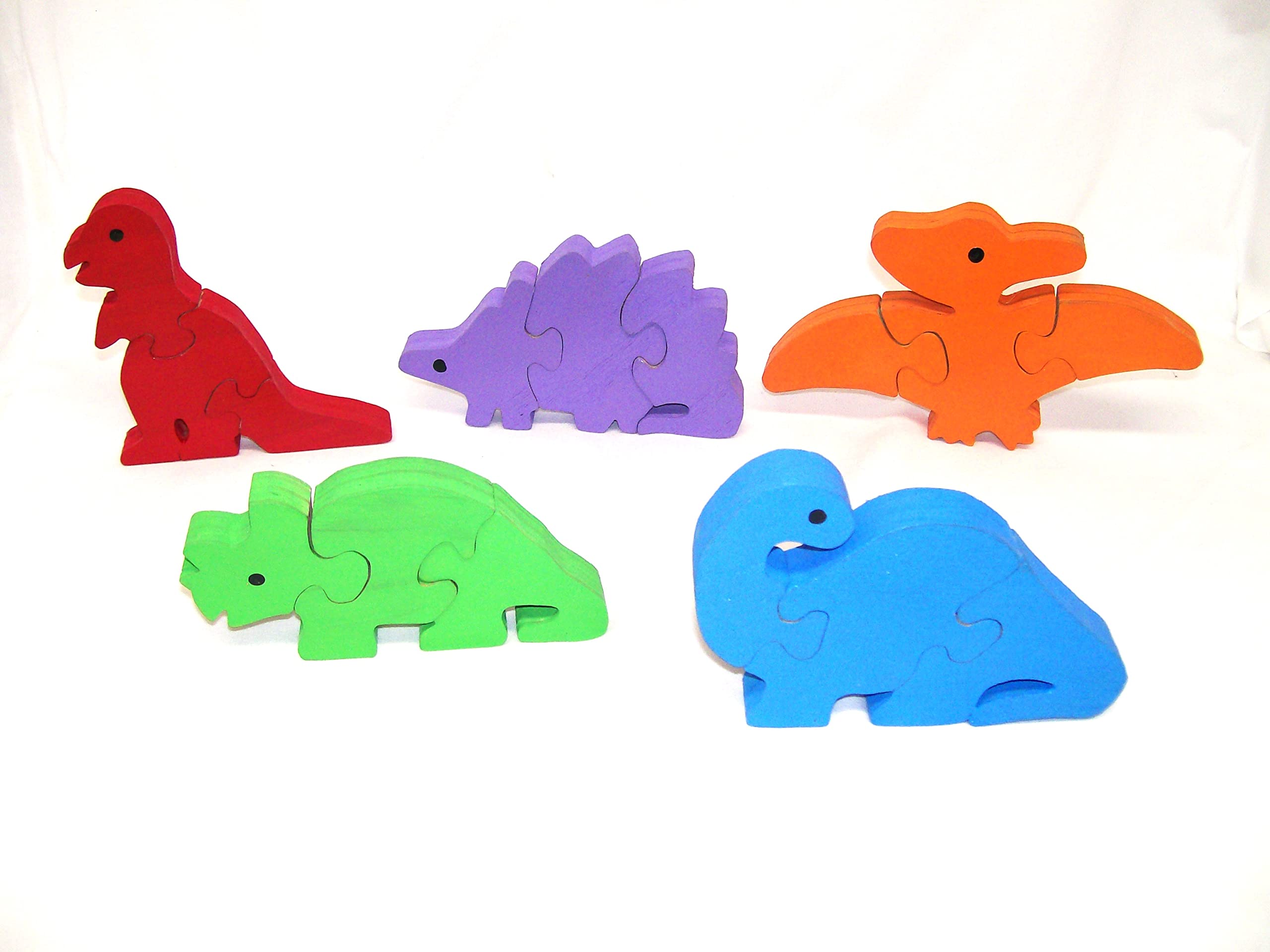 Wooden Dinosaur Puzzle for Kids - 3D Wood Dino Jigsaw Toy for Children's Early Learning & Brain Development - Perfect for Birthday Gifts, Classroom Activities & Montessori Education