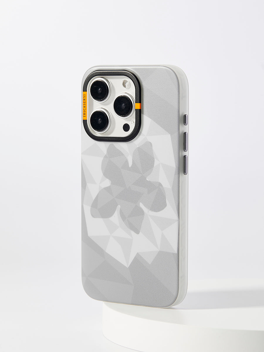 Pastel Grey Checkered Blossom Phone Case - Trendy Floral Design for iPhone & Samsung, Perfect for Spring & Everyday Use