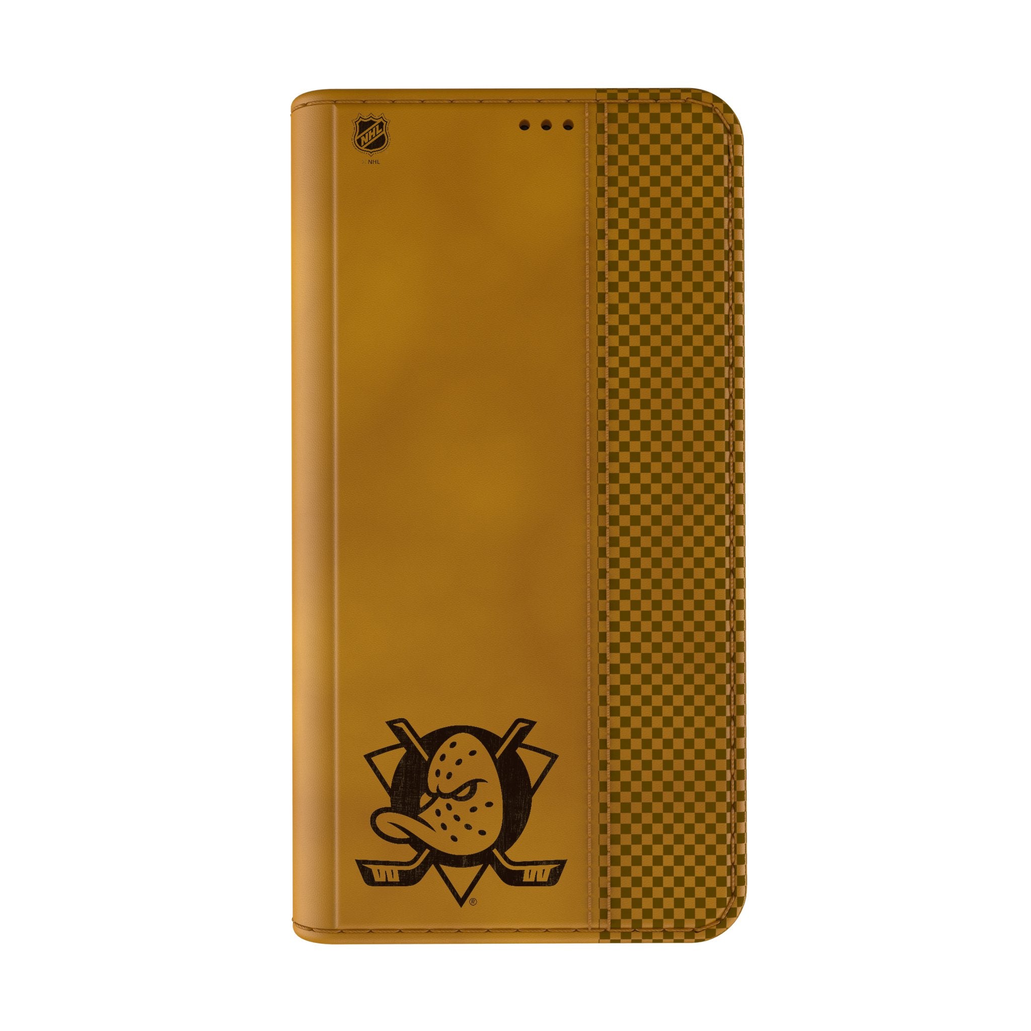 Anaheim Ducks NHL Hockey Team Burn Folio Phone Case for Apple iPhone 14/13/12/11 Pro Max - Durable Protective Cover for Hockey Fans | Perfect for Games, Travel & Daily Use