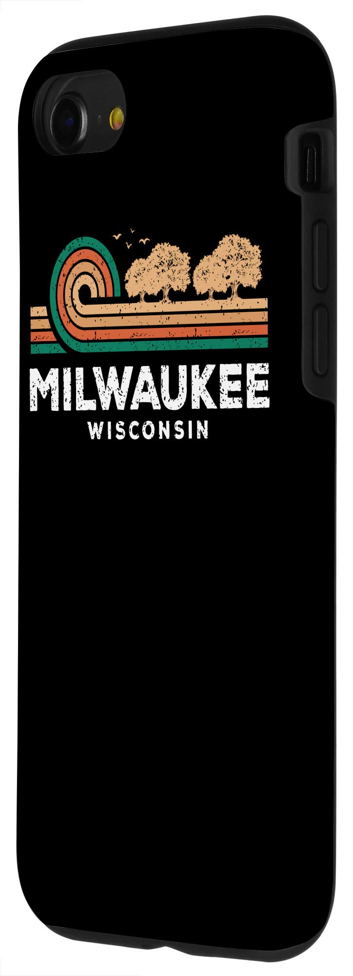 iPhone SE (2020) / 7 / 8 Vintage Milwaukee Sunset Wisconsin Souvenir Phone Case - Stylish Protective Cover for Travelers & Wisconsin Lovers