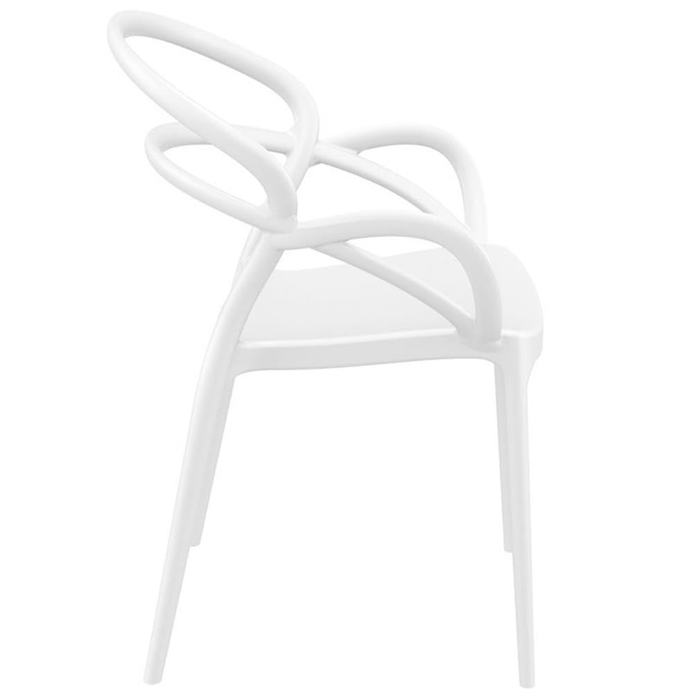 Premium White Mila Dining Arm Chairs (Set of 2) - Modern Kitchen & Dining Room Furniture for Home Decor - Perfect for Family Gatherings & Dinner Parties