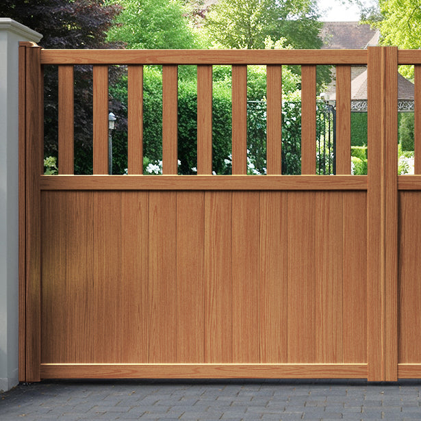 Bramble Aluminum Straight Top Driveway Gate - Durable & Modern Driveway Entrance Solution for Homes & Commercial Properties | Perfect for Security, Privacy & Curb Appeal