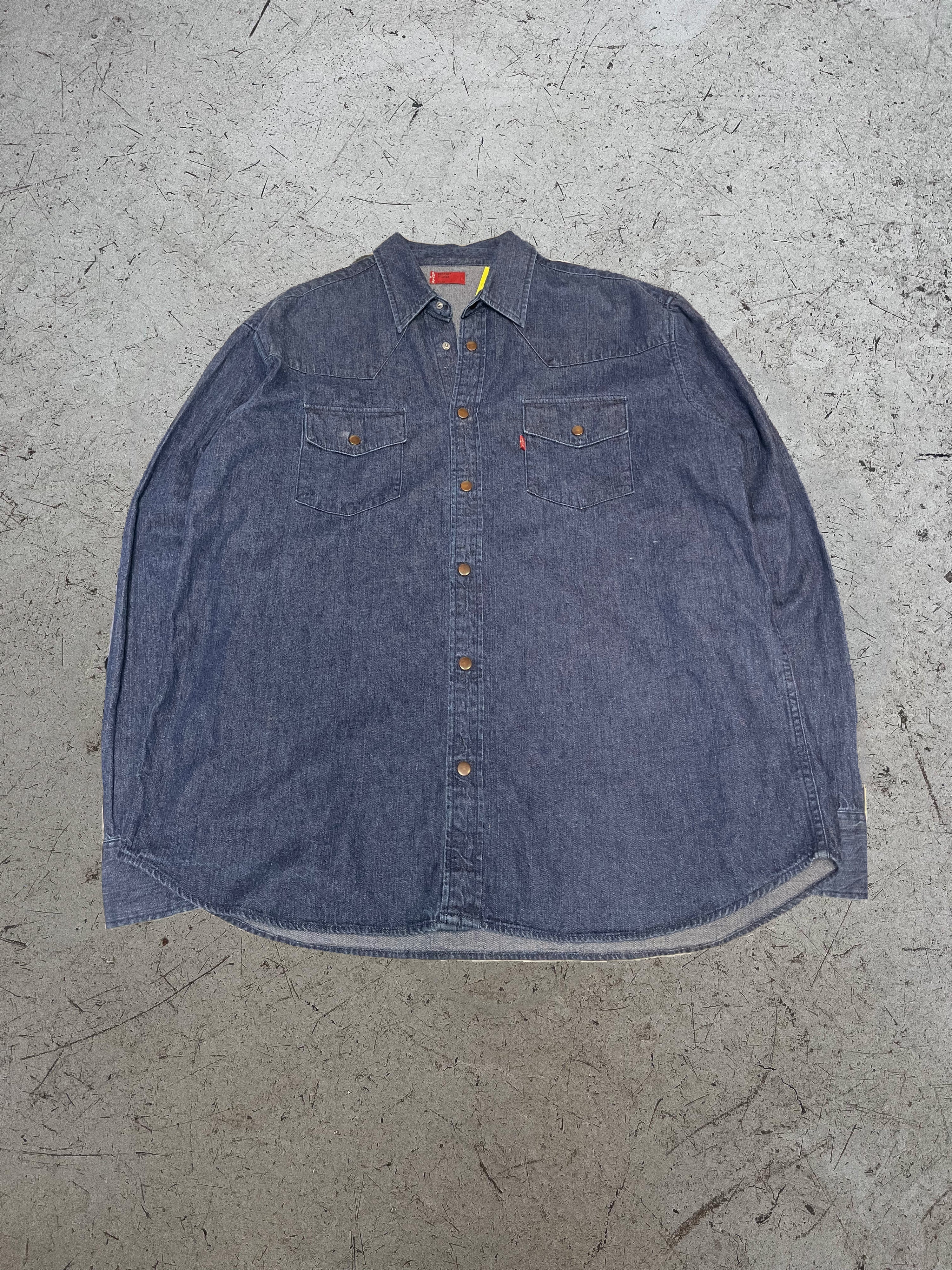 Levi's Women's Western Denim Shirt - Classic Cowboy Style for Casual Wear, Rodeo, and Country Outfits