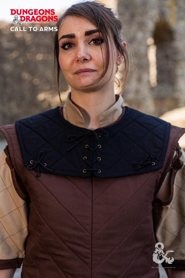 Dungeons & Dragons Fighter Costume Set - Medieval Hemp & Brown LARP Outfit for Cosplay, Renaissance Fairs & Fantasy Roleplaying