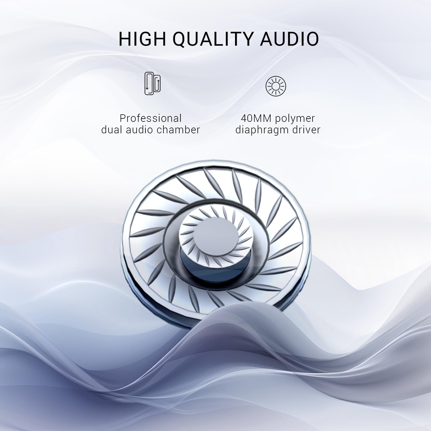 OneOdio A10 Hybrid Active Noise Cancelling Wireless Bluetooth Headphones - Over Ear Hi-Res Audio with 50H Playtime, Deep Bass, 2-in-1 Wired/Wireless - Perfect for Travel, Home Office, Commuting & Gaming