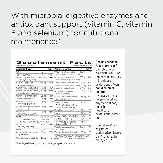 Integrative Therapeutics NutriVitamin Enzyme Complex - Digestive Support & Nutrient Absorption for Gut Health - Perfect for Daily Wellness & Immune Boosting