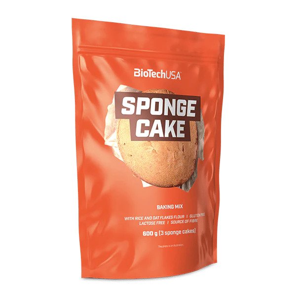 BioTechUSA Sponge Cake Baking Mix 600g - Easy Homemade Cake Mix for Delicious Desserts | Perfect for Birthdays, Parties & Family Gatherings