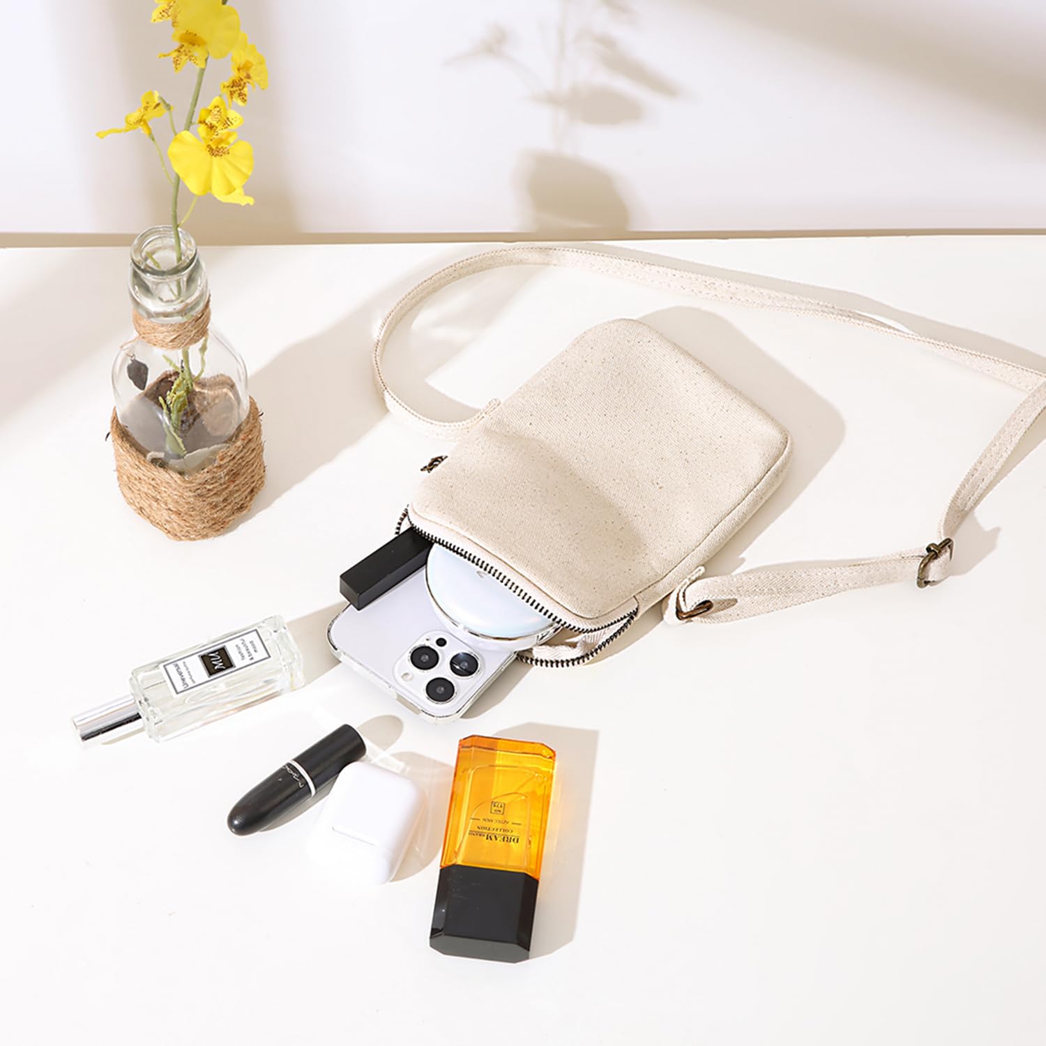 Small Crossbody Purse with Zipper - Mini Phone Wallet Shoulder Bag for Women, RFID Blocking Credit Card Slots - Perfect for Travel, Shopping & Everyday Use