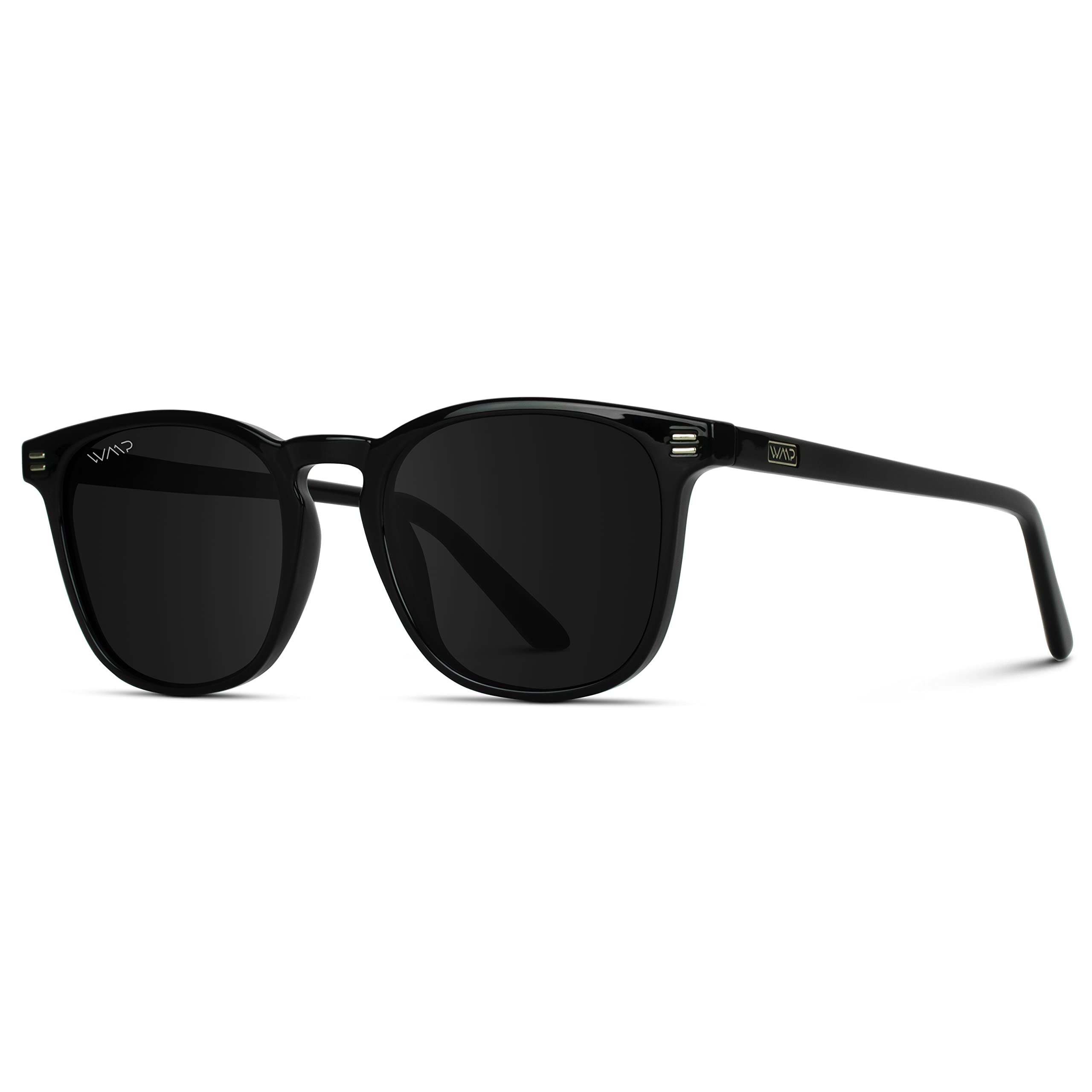 WMP Eyewear - Polarized Modern Rounded Square Sunglasses for Men | UV Protection & Anti-Glare | Perfect for Driving, Outdoor Sports & Beach Vacations
