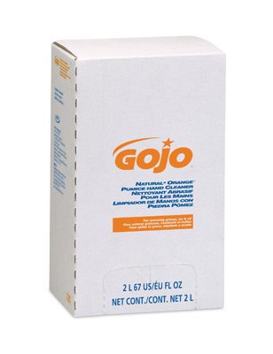 GOJO Natural Orange PRO Hand Cleaner Refill with Pumice Scrubbing Particles - 2000ml (67.6 oz) for Tough Grease & Dirt Removal - Ideal for Mechanics, Construction & Industrial Workers