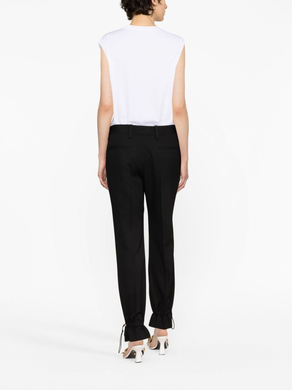 Balmain Women's White Short Sleeve T-Shirt | Luxury Cotton Crewneck Top for Casual & Party Wear | Perfect for Date Night & Office Outfits