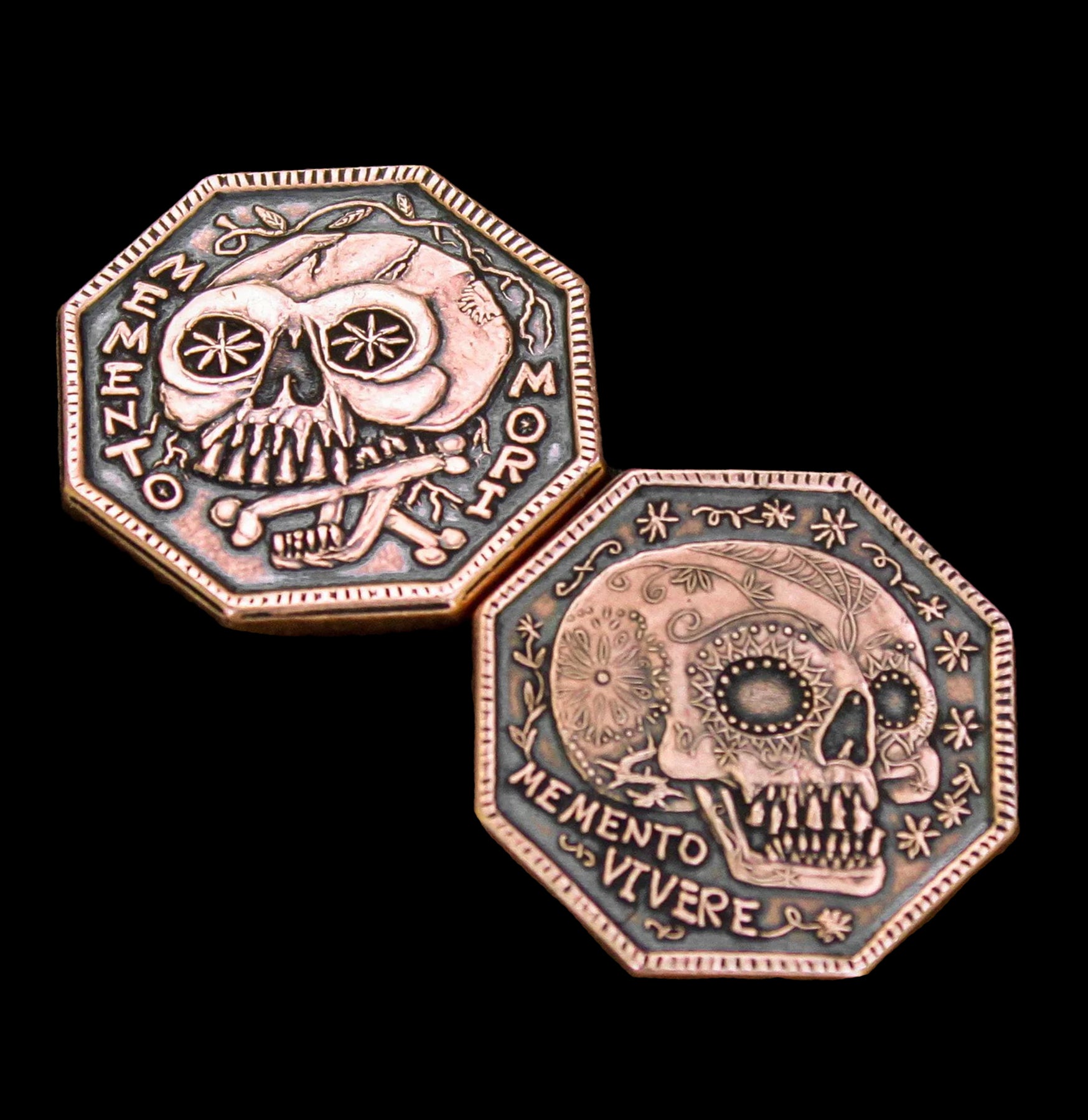 Memento Mori Coin - Ancient Roman Inspired Collectible Coin for Meditation, Mindfulness & Stoic Philosophy - Perfect for Gifts, Home Decor & Spiritual Reflection