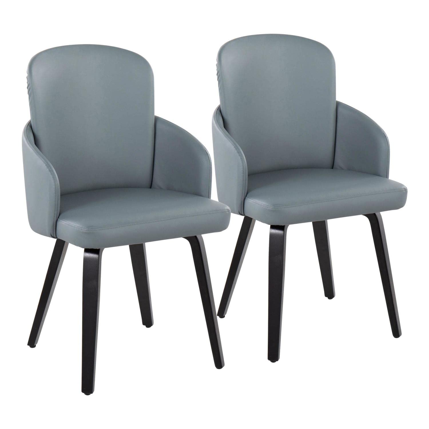 LumiSource Dahlia Upholstered Dining Chairs Set of 2 - Modern Kitchen Chairs for Dining Table, Comfortable Contemporary Seating for Home, Restaurant & Office Use