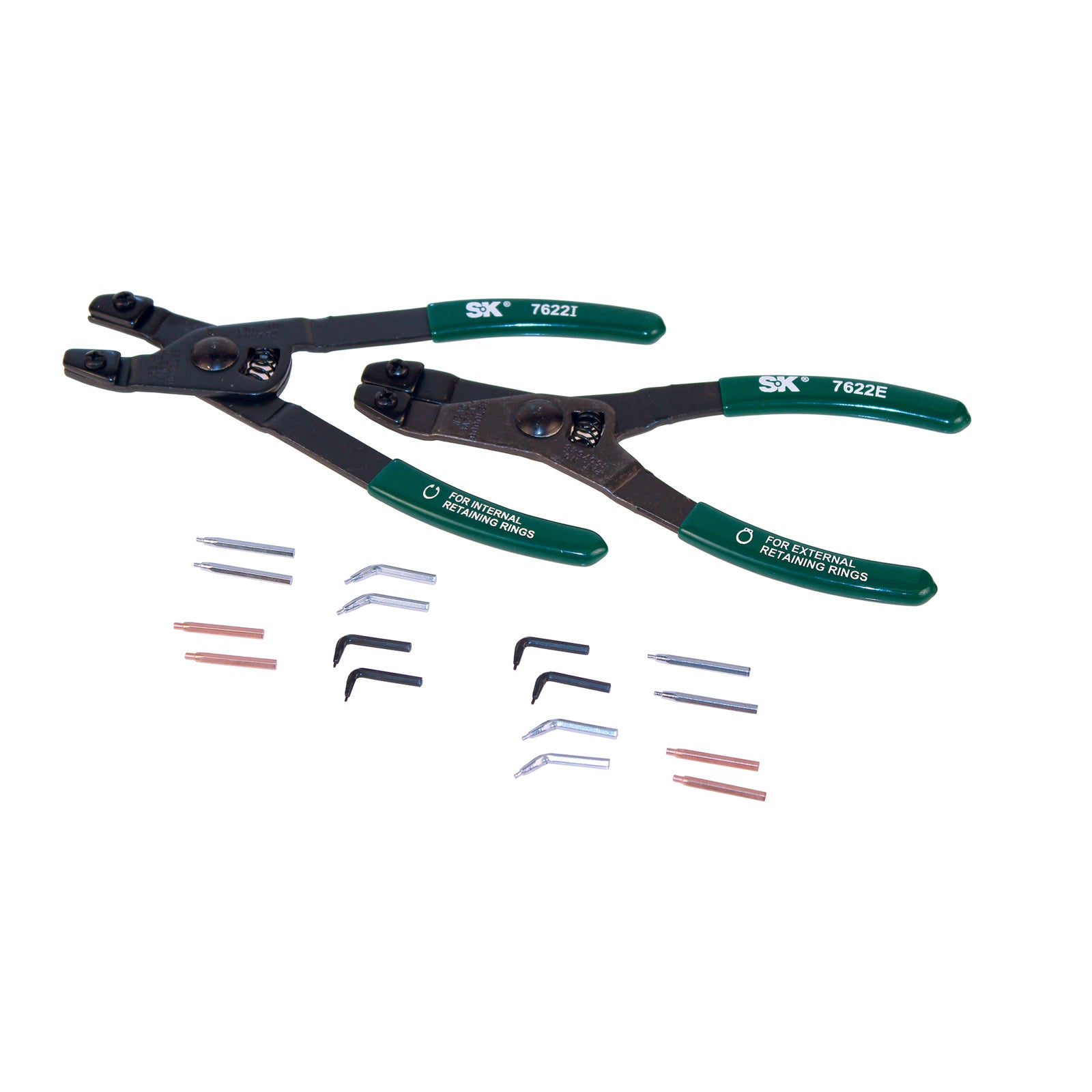2 Piece Snap Ring Plier Set - Retaining Ring Pliers Kit for Automotive, Motorcycle & Machinery Repair - Heavy Duty Circlip Pliers for DIY & Professional Use