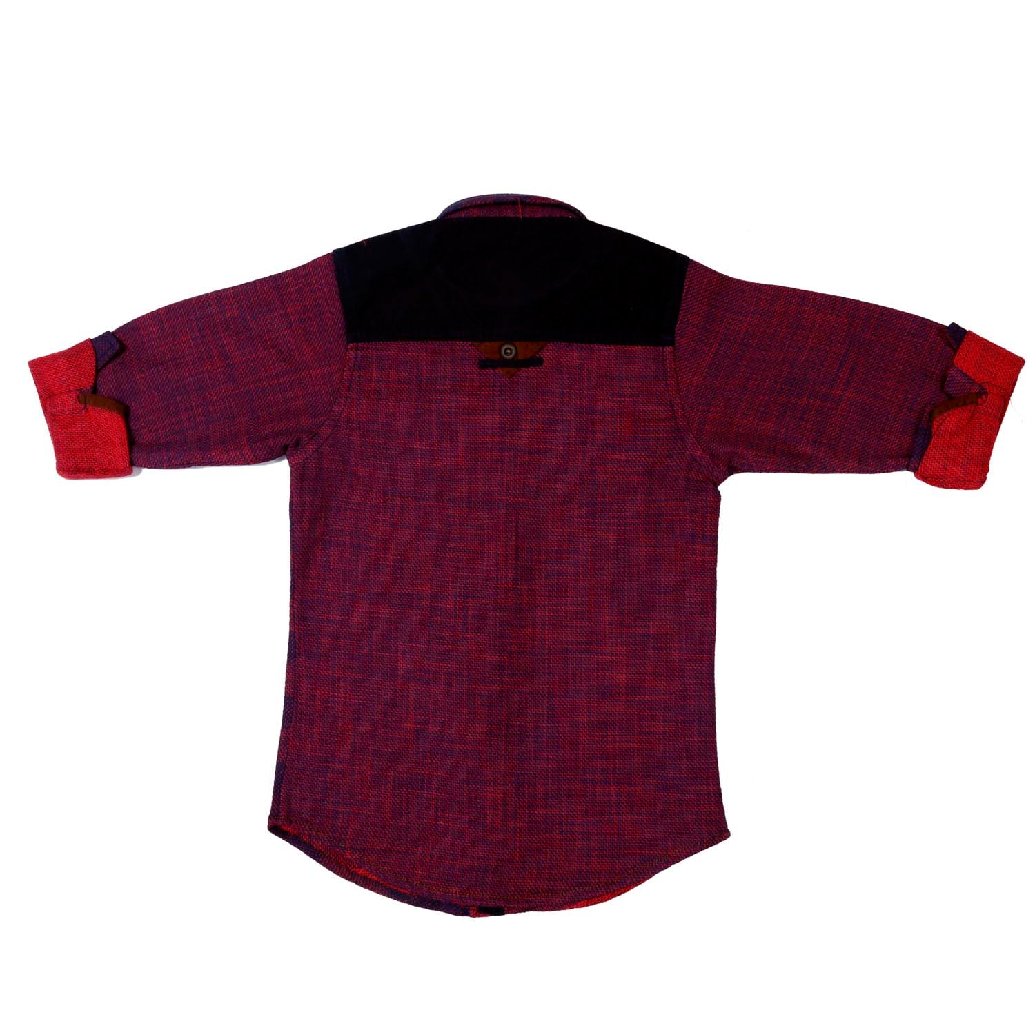 Stylish MashUp Woven Casual Red Shirt for Men - Comfortable & Trendy Button Down Shirt for Everyday Wear, Office, and Casual Outings