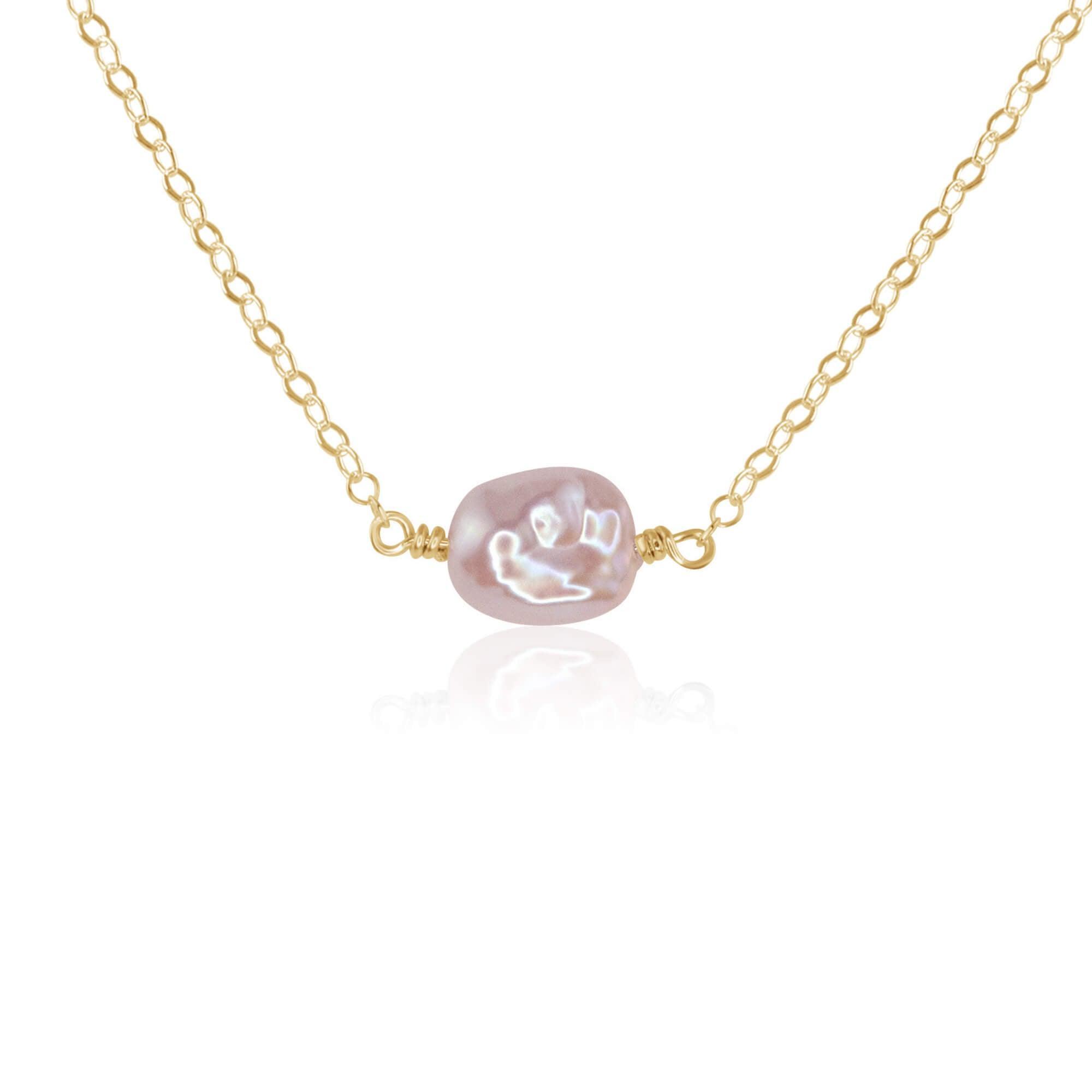 Elegant Tiny Raw White Freshwater Pearl Crystal Nugget Necklace – Perfect for Bridal Jewelry, Boho Fashion & Everyday Wear