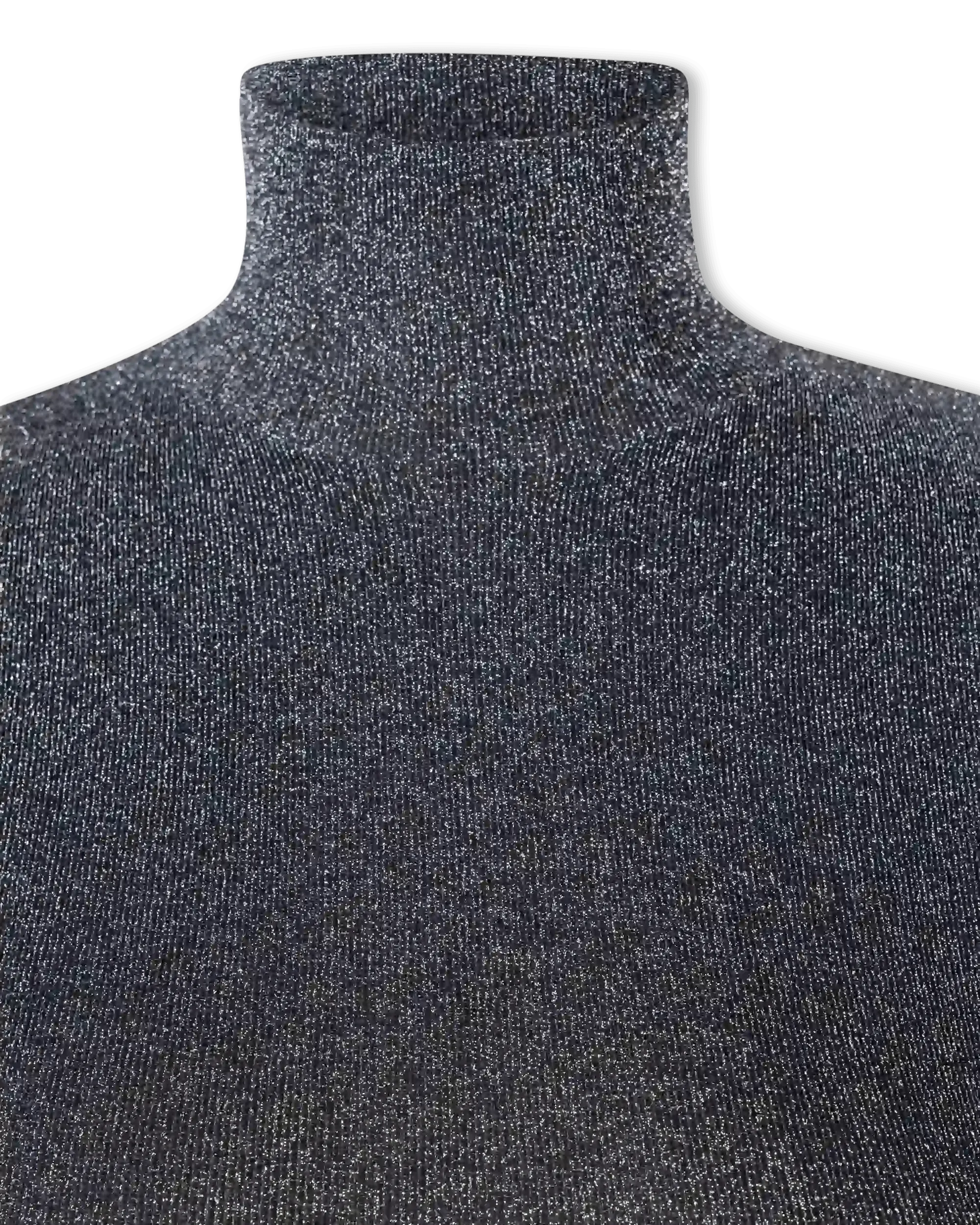 Metallic Lurex Ribbed Turtleneck Sweater - Women's Shiny Knit Top for Party & Holiday - Perfect for Christmas, NYE & Festive Occasions