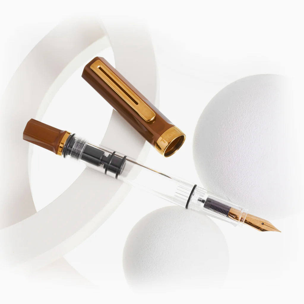 TWSBI Eco Espresso Fountain Pen with Bronze Trim - Smooth Writing Experience for Journaling, Note Taking & Calligraphy