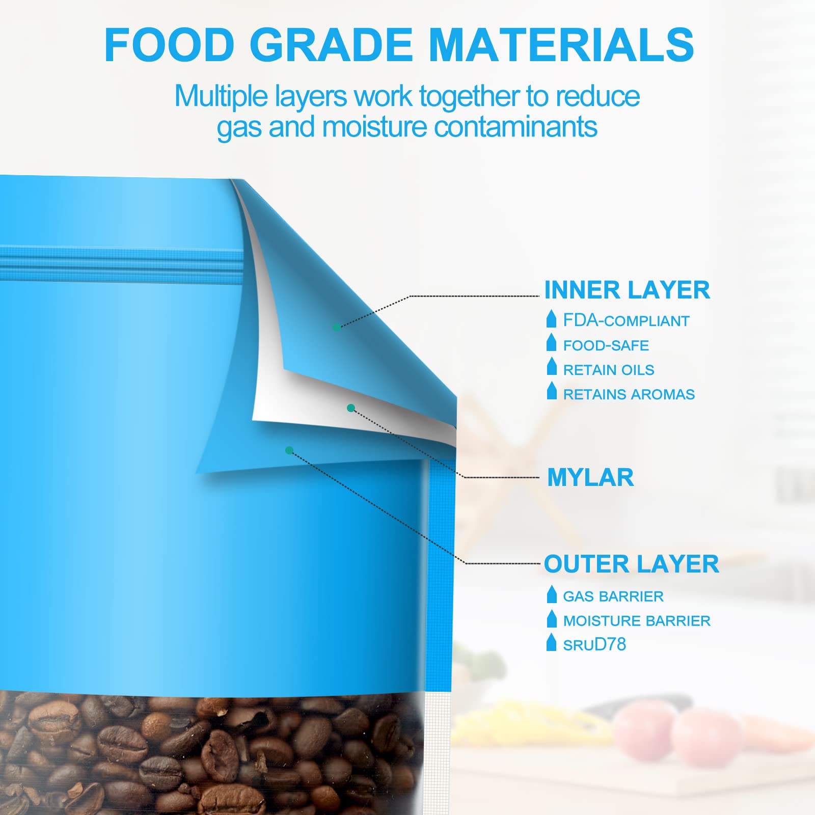 Smell-Proof Stand Up Bags with Clear Window - 100 Pack Resealable Food Storage Pouches for Candy, Cookies, Nuts & Snacks | Small Business Packaging & Bulk Food Storage Solution