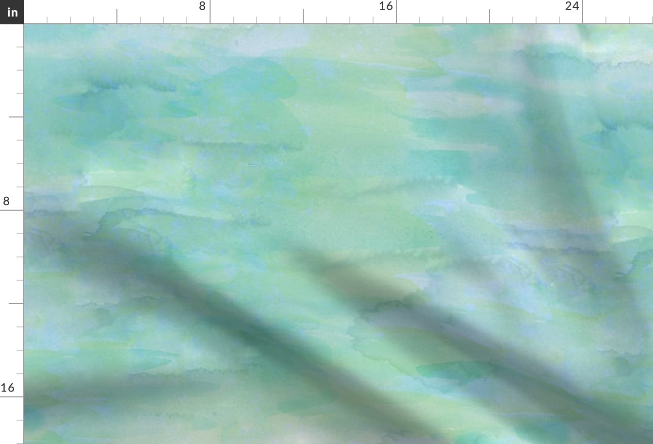 Green Watercolor Sky Nature Printed Minky Fabric Fat Quarter - Soft Plush Fabric for Sewing Baby Blankets, Quilt Backing & DIY Plush Toys - Perfect for Nursery Decor, Craft Projects & Gift Making