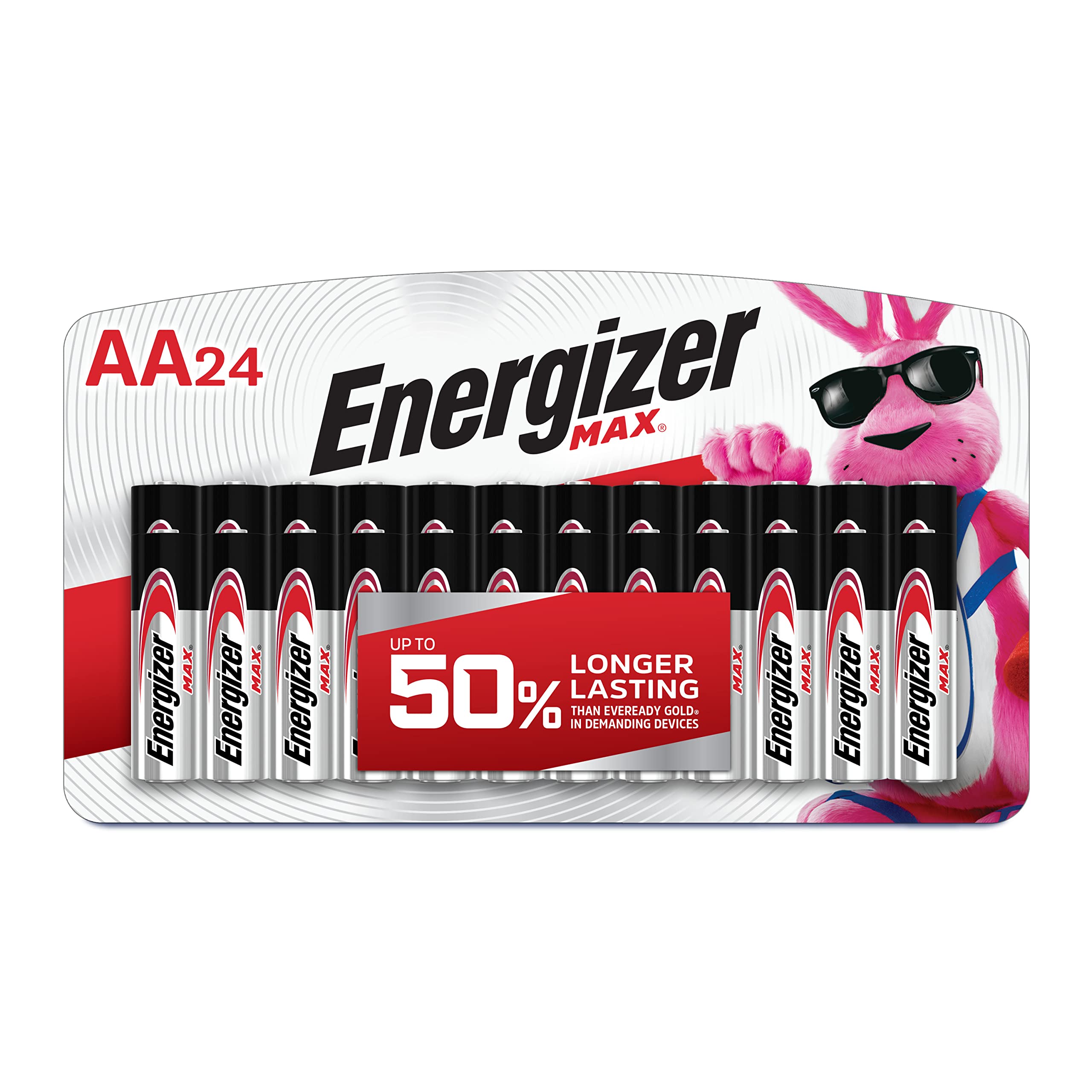 Energizer AA Alkaline Batteries - 24 Pack | Long-Lasting Power for Toys, Flashlights & Electronics | Max Performance Double A Batteries