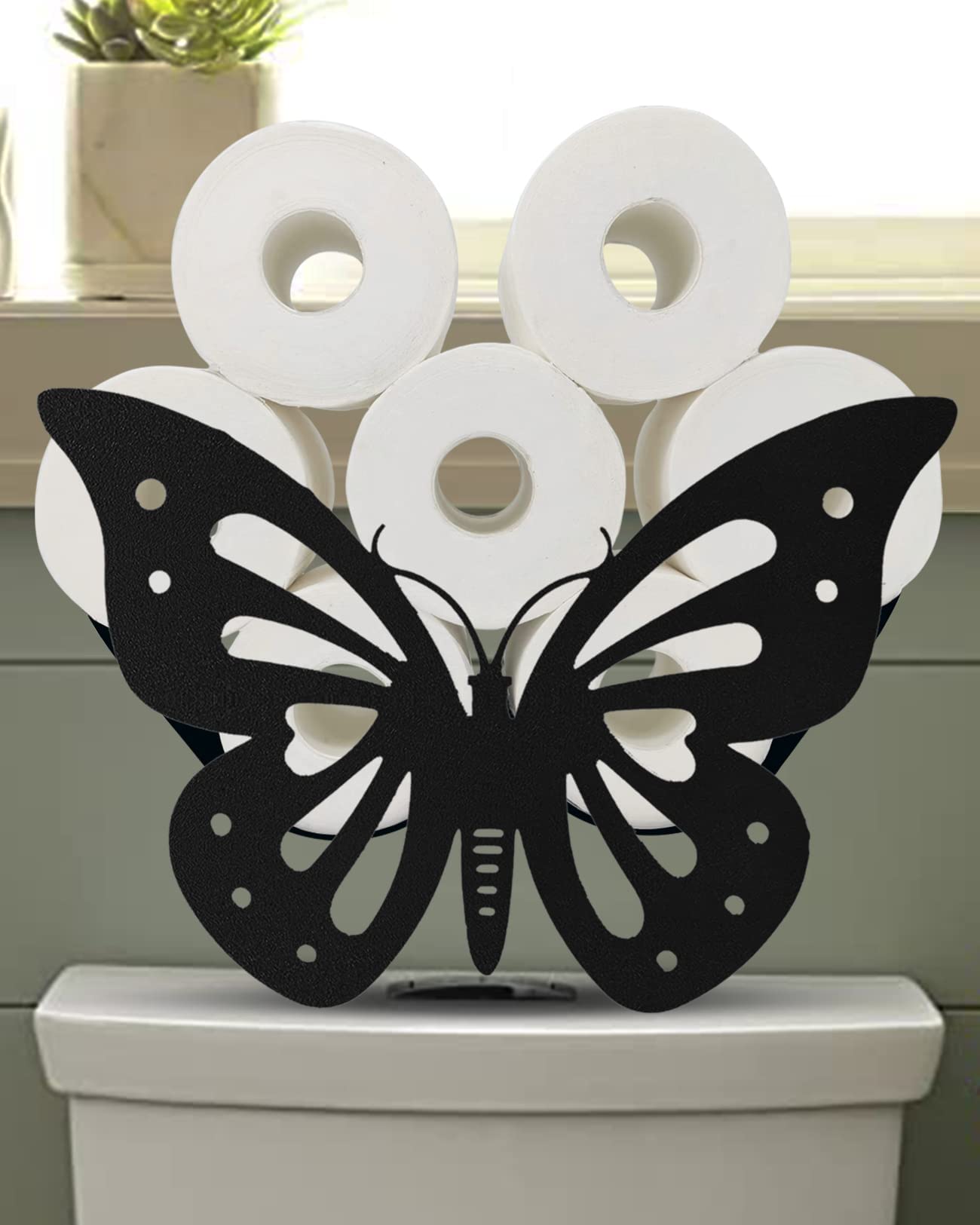 Whimsical Butterfly Toilet Paper Holder - Wall Mount & Free Standing for Bathroom Decor